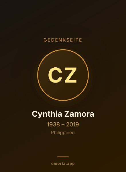 Gedenkportrait von Cynthia Zamora