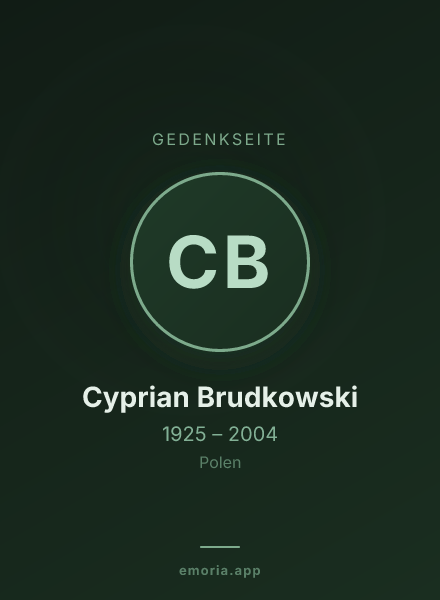 Gedenkportrait von Cyprian Brudkowski