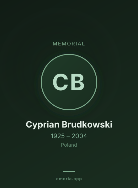 Memorial portrait of Cyprian Brudkowski