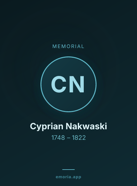 Memorial portrait of Cyprian Nakwaski