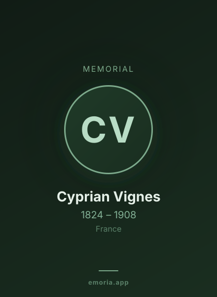 Memorial portrait of Cyprian Vignes