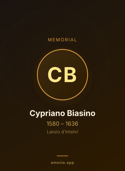 Memorial portrait of Cypriano Biasino