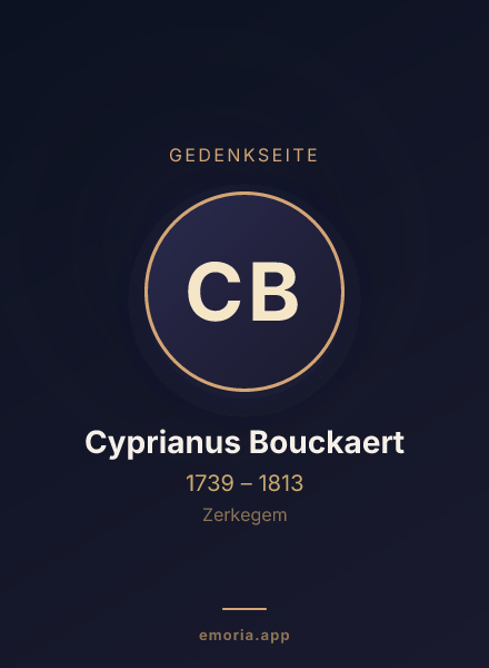 Gedenkportrait von Cyprianus Bouckaert