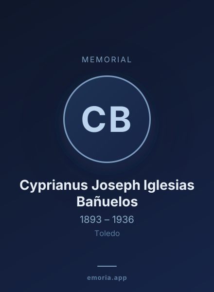 Memorial portrait of Cyprianus Joseph Iglesias Bañuelos