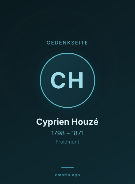 Gedenkportrait von Cyprien Houzé