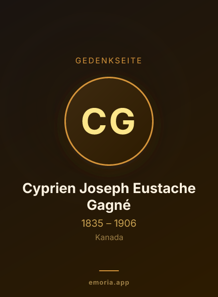 Gedenkportrait von Cyprien Joseph Eustache Gagné