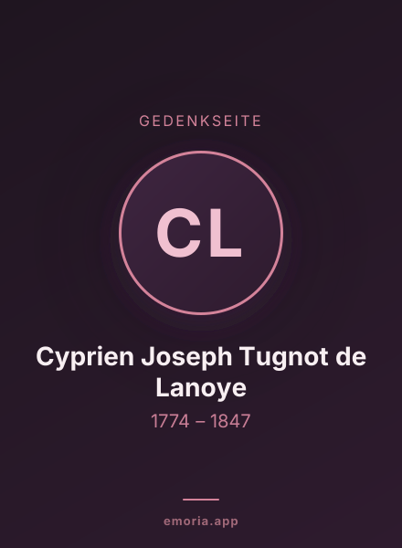 Gedenkportrait von Cyprien Joseph Tugnot de Lanoye
