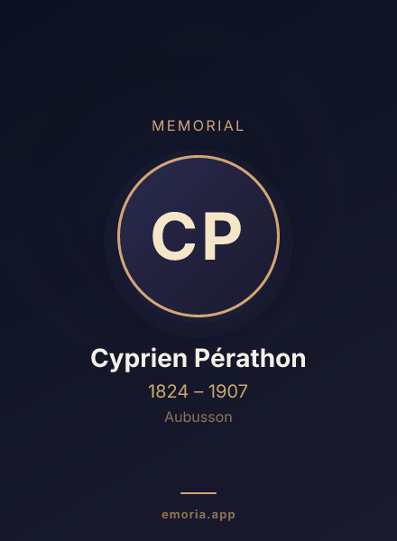 Memorial portrait of Cyprien Pérathon