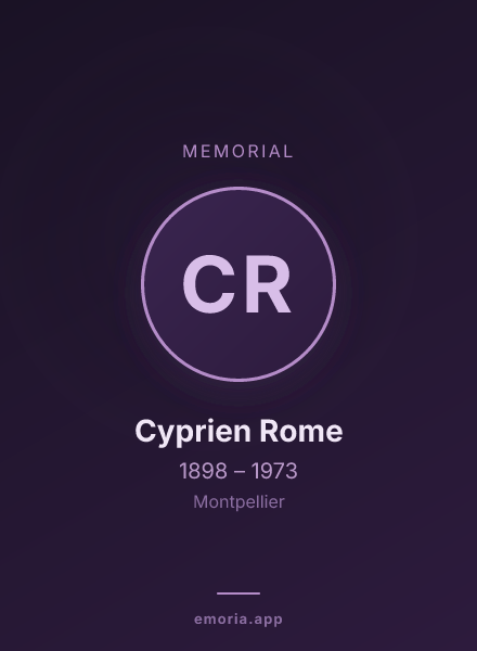 Memorial portrait of Cyprien Rome