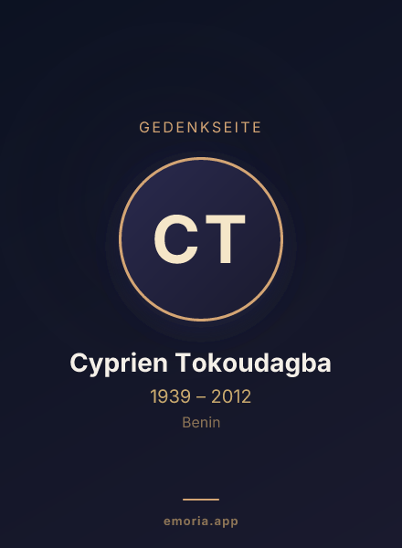 Gedenkportrait von Cyprien Tokoudagba