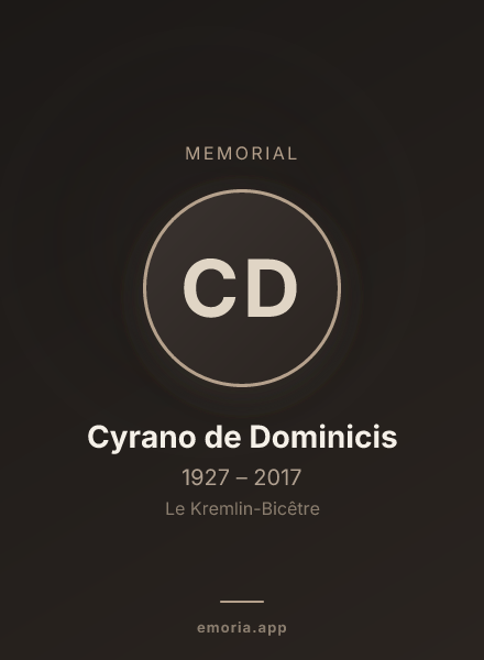 Memorial portrait of Cyrano de Dominicis