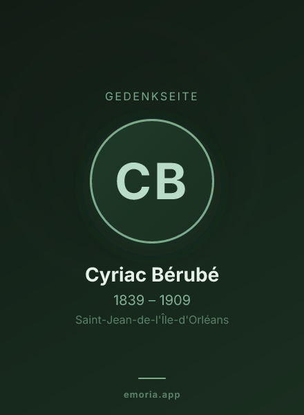 Gedenkportrait von Cyriac Bérubé