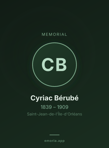 Memorial portrait of Cyriac Bérubé