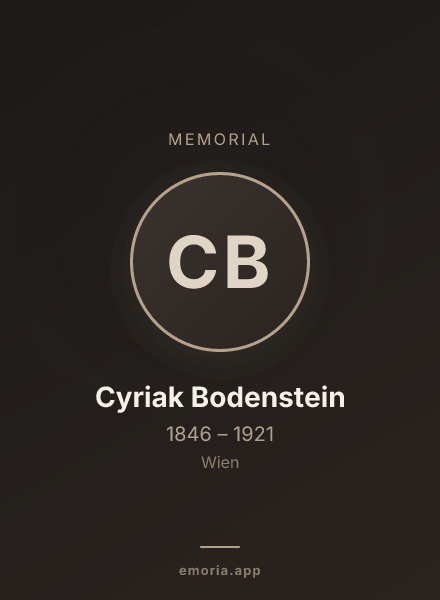 Memorial portrait of Cyriak Bodenstein