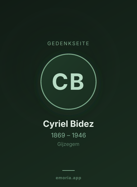 Gedenkportrait von Cyriel Bidez