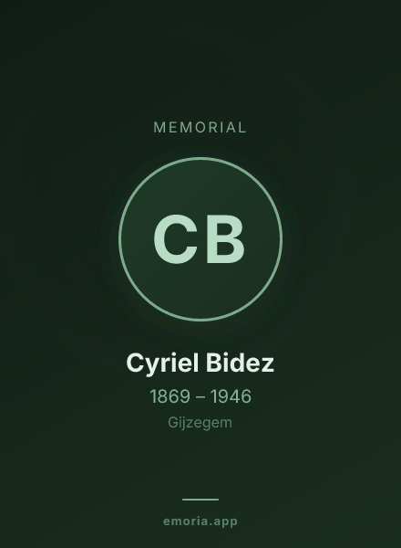 Memorial portrait of Cyriel Bidez