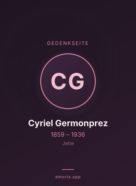 Gedenkportrait von Cyriel Germonprez