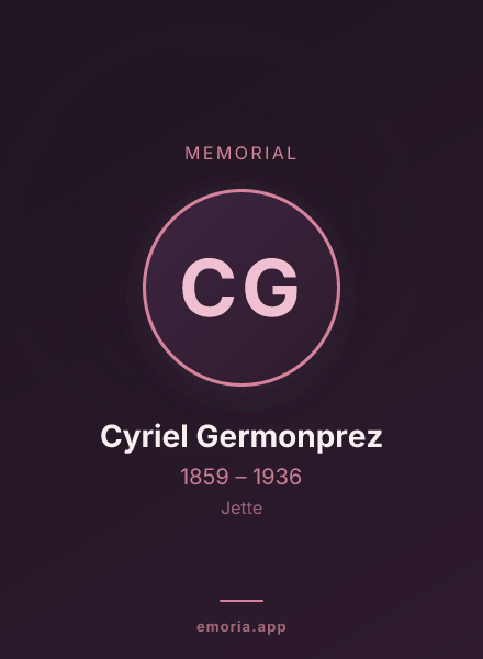 Memorial portrait of Cyriel Germonprez