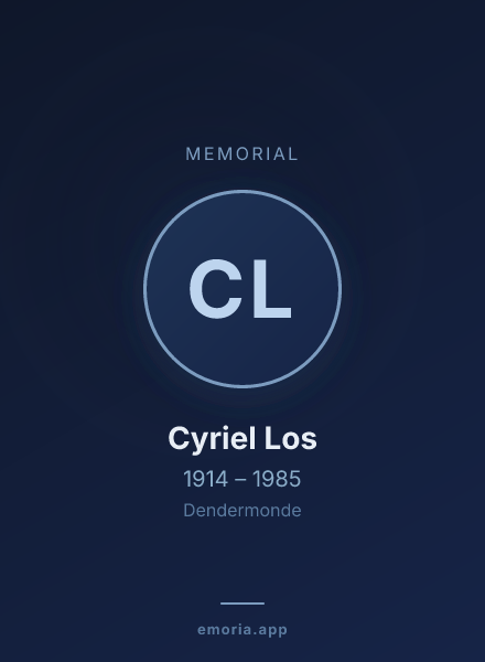 Memorial portrait of Cyriel Los
