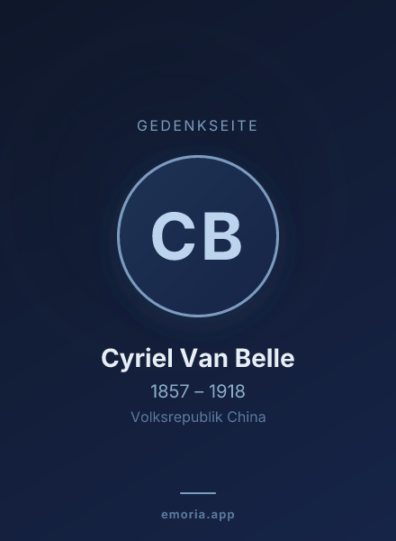 Gedenkportrait von Cyriel Van Belle