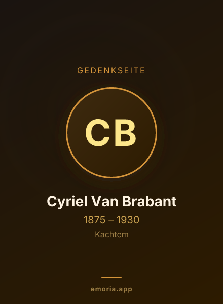 Gedenkportrait von Cyriel Van Brabant