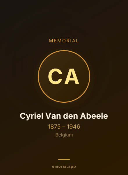 Memorial portrait of Cyriel Van den Abeele