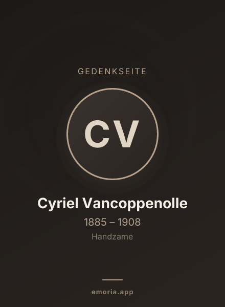 Gedenkportrait von Cyriel Vancoppenolle