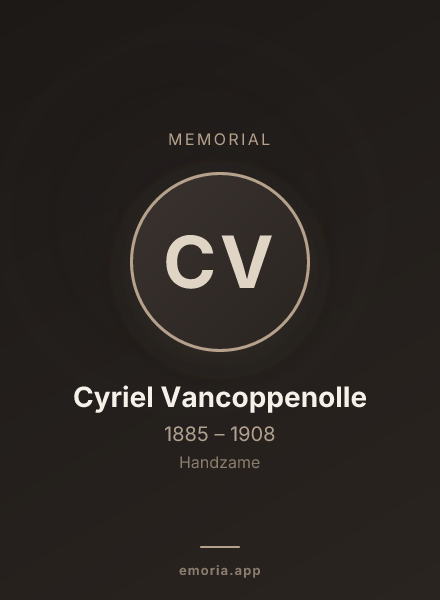 Memorial portrait of Cyriel Vancoppenolle