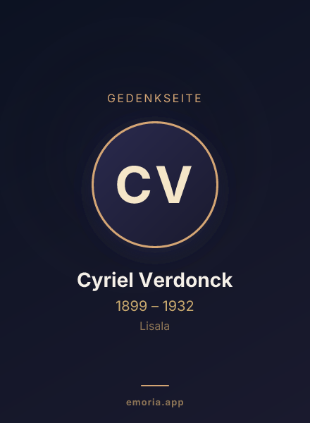 Gedenkportrait von Cyriel Verdonck