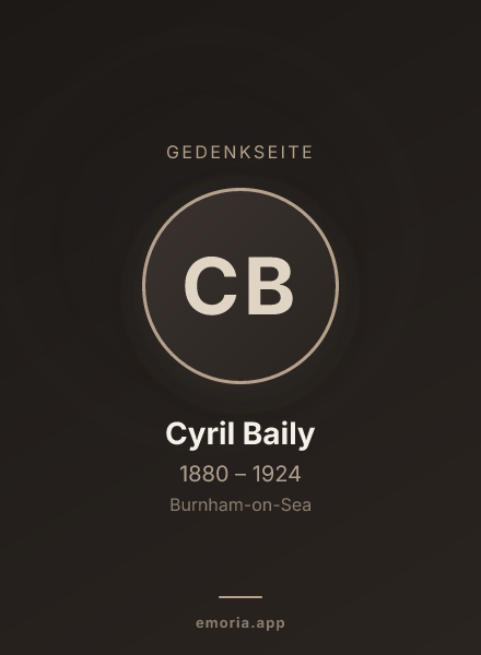 Gedenkportrait von Cyril Baily