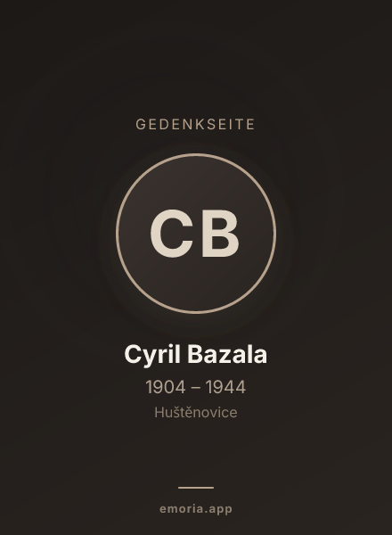 Gedenkportrait von Cyril Bazala