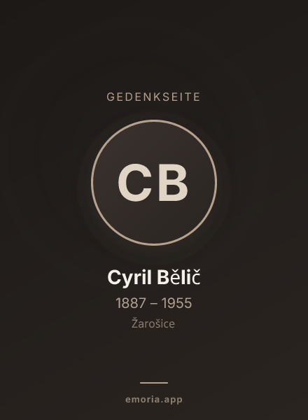 Gedenkportrait von Cyril Bělič