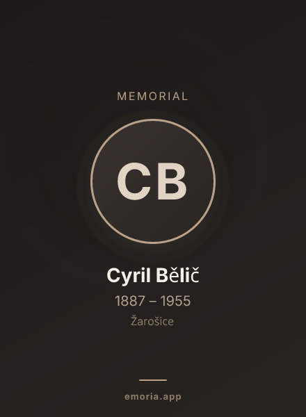 Memorial portrait of Cyril Bělič