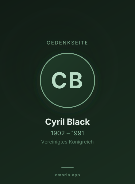 Gedenkportrait von Cyril Black