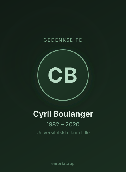 Gedenkportrait von Cyril Boulanger