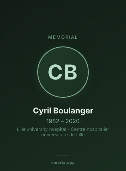 Memorial portrait of Cyril Boulanger