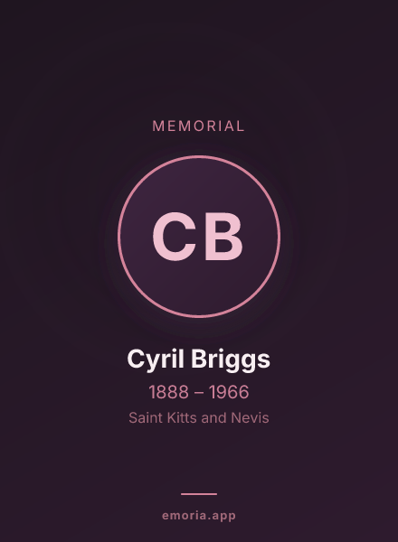 Memorial portrait of Cyril Briggs