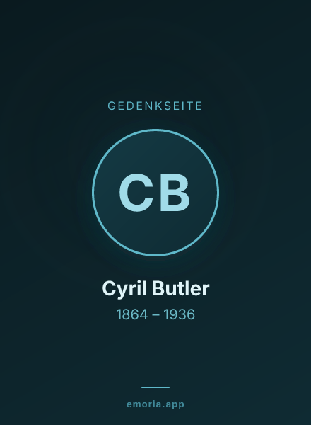Gedenkportrait von Cyril Butler