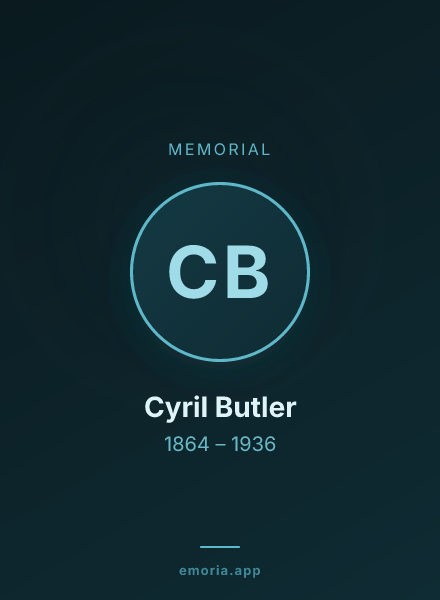 Memorial portrait of Cyril Butler