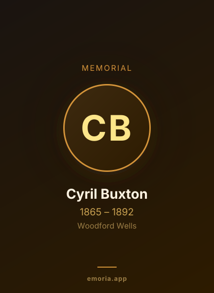 Memorial portrait of Cyril Buxton