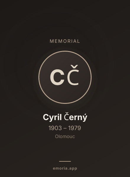 Memorial portrait of Cyril Černý