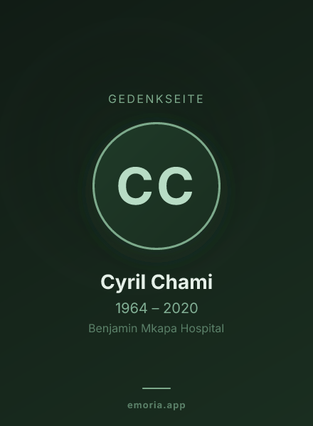 Gedenkportrait von Cyril Chami