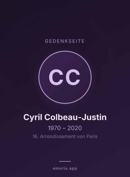 Gedenkportrait von Cyril Colbeau-Justin