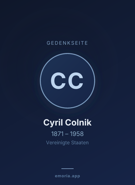 Gedenkportrait von Cyril Colnik