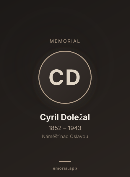 Memorial portrait of Cyril Doležal