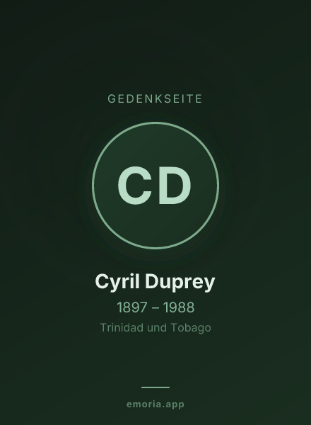Gedenkportrait von Cyril Duprey