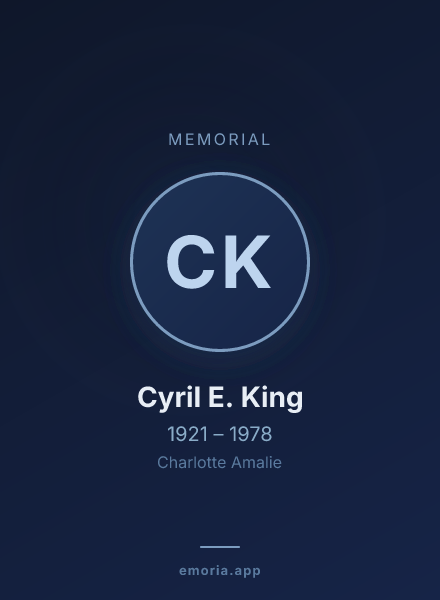 Memorial portrait of Cyril E. King