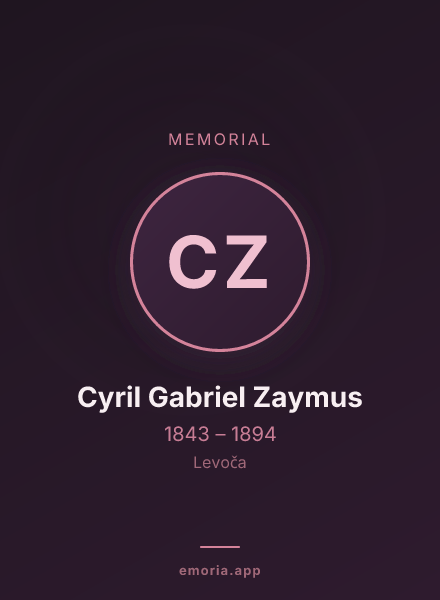 Memorial portrait of Cyril Gabriel Zaymus