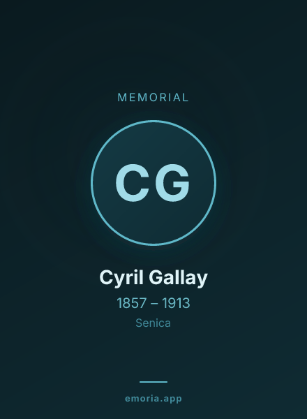 Memorial portrait of Cyril Gallay