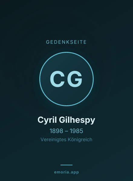Gedenkportrait von Cyril Gilhespy